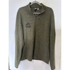 IBEX Berry Heaven's Trail Olive Green‎ Pullover Quarter Zip Mens L